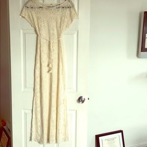 Off-white Lace Maxi Dress (S)